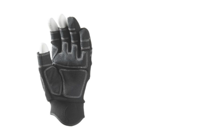 BLACK SYNTH-970 GLOVES 3 FINGERS OPEN