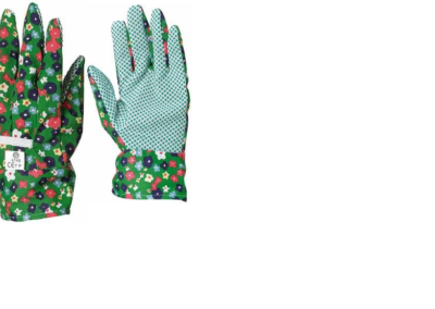 COTTON GLOVES GROEN GEBLOEMD